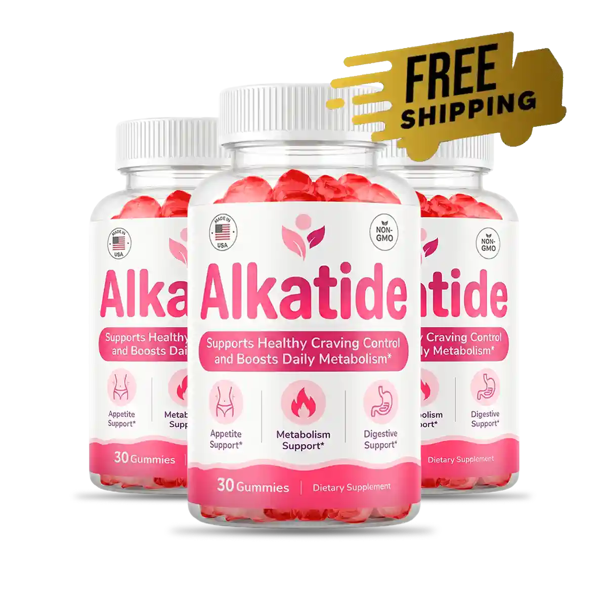 Alkatide apple cider vinegar gummies three bottle pack